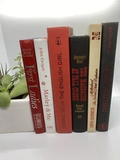 6 Hardcover Books for Home Decor, Staging, Vintage to Modern Red Black White