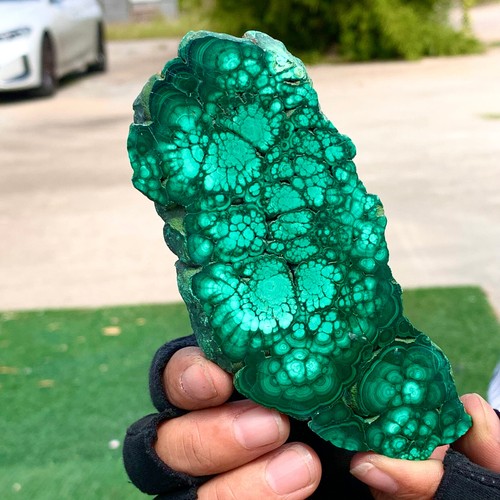 156G Natural glossy Malachite transparent cluster rough mineral sample - Picture 9 of 12