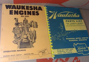 Vintage Waukesha F1905D 6 NKD Engine Operators Manual & Parts List Book