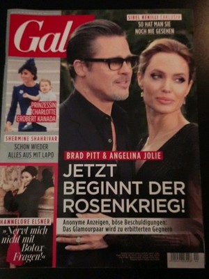 Zeitschrift GALA, 09/2016, Brad Pitt, Angelina Jolie, Hannelore Elsner u.a.