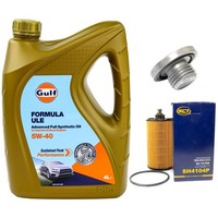 MotoröL Filter Set 5W-40 5 Liter + ÖLablassschraube FüR Chevrolet Aveo Cruze 1.6