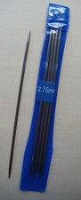Strumpfstricknadeln - St&auml;rke 2,75 mm-15 cm-5xNadeln=Nadelspiel - Hohl Edelstahl