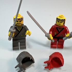 Vintage Lego Ningago MiniFigures With Weapons And Extra Helmets