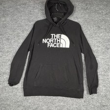 The North Face Women's Large Black Pullover Hoodie White Logo Gorpcore
