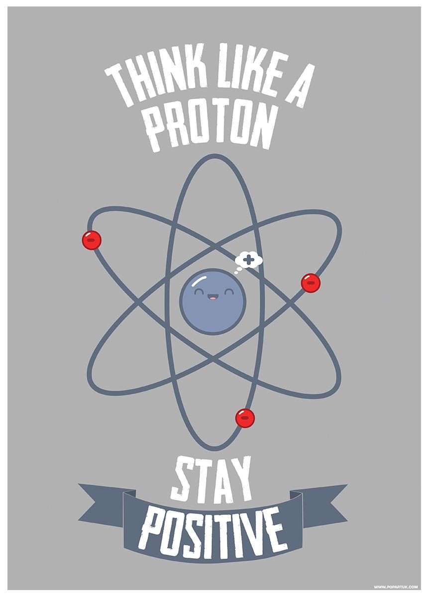 Think Like A Proton, Stay Positive Mini Poster