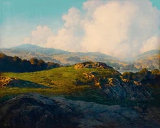 Maxfield Parrish: New Hampshire Summer Landscape Archival Quality Fine Art Print