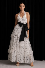 bcbg white formal dress BCBGMaxazria NEW Size 0 White Ruffle Bodice Dress main image 1