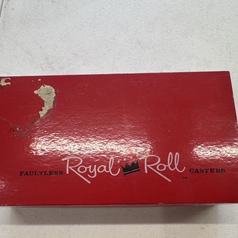 Royal Roll 84B49R Bright Brass Finish Casters Set for Wood Furniture In Box