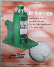 Hein-werner Hydraulic Jack Catalog 1958 Waukesha Wisconsin Sspb Euc Hein-werner Hydraulic Jack Catalog 1958 Waukesha Wisconsin Sspb Euc