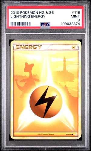 2010 POKEMON HEARTGOLD & SOULSILVER #118 LIGHTNING ENERGY PSA 9