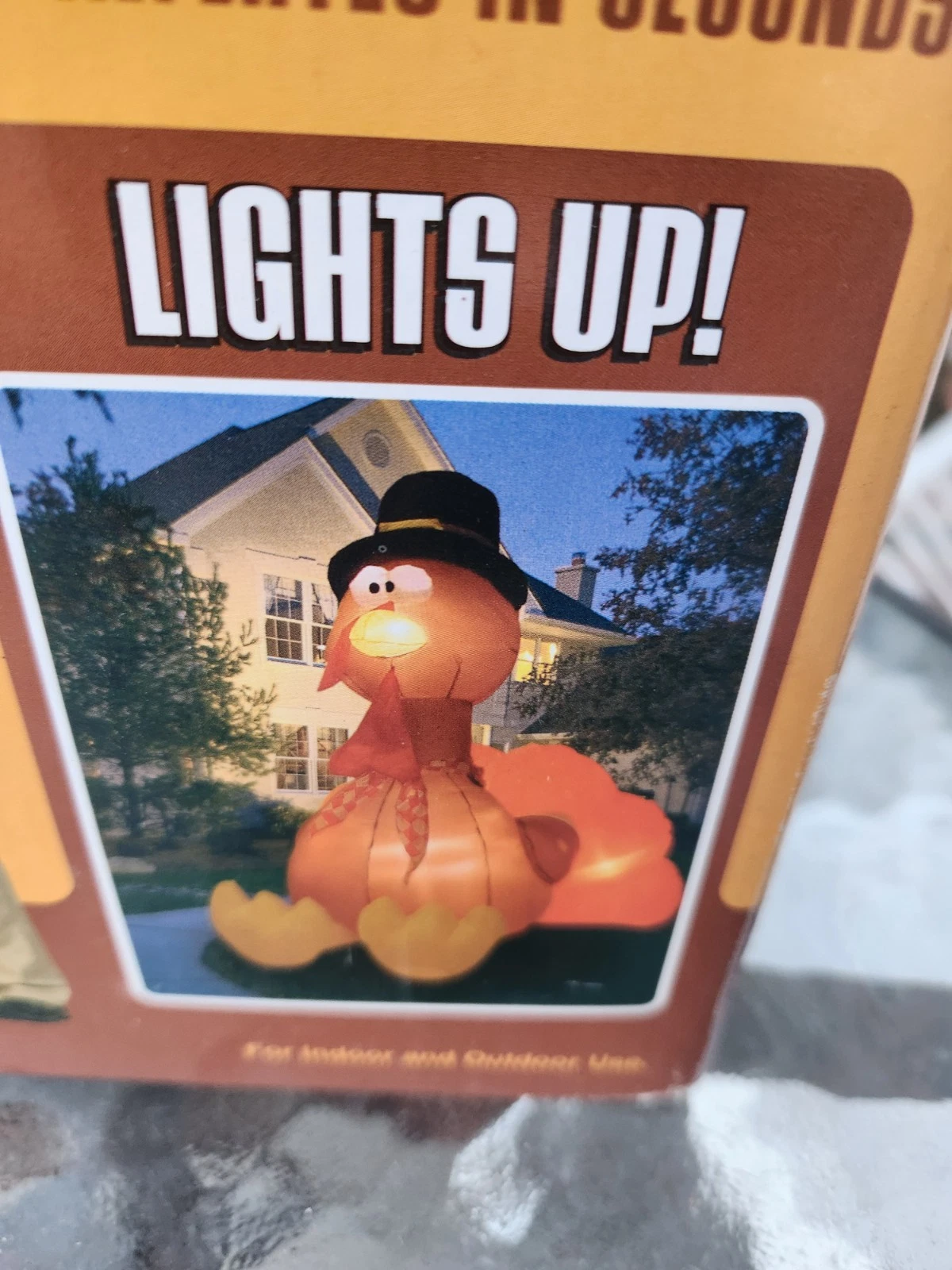 6 Foot Tall Thanksgiving Turkey Inflatable Airblown Yard Decoration Outdoor