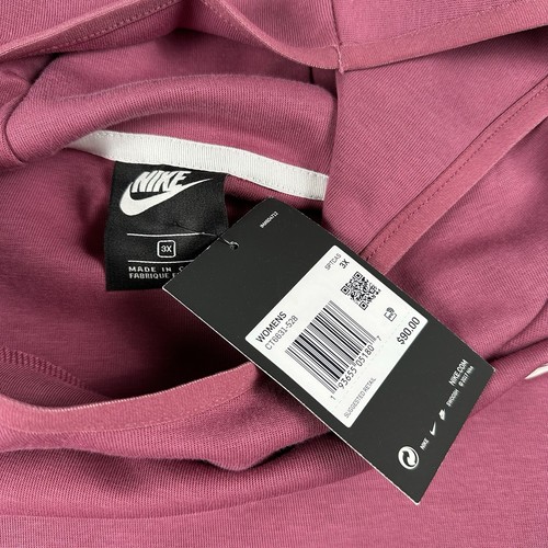 NWT Nike Sportswear Tech Fleece Hoodie Women’s 3X Purple Sweatshirt Cropped - Picture 10 of 22