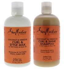 Coconut Hibiscus Curl Style Milk and Shine Shampoo Kit by Shea Moisture for U...