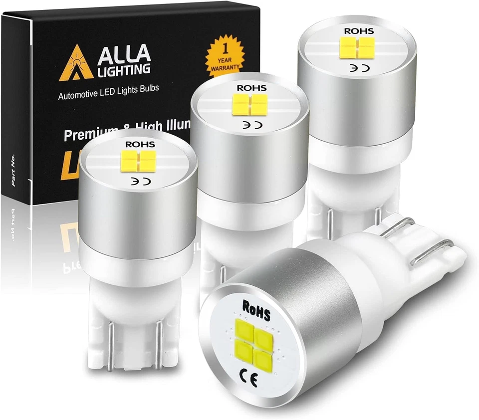 4-Pack 6000K T10 194 168 LED Bulbs - Energy-Efficient CAN-Bus Lighting Solution - Image 3 of 4