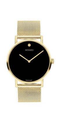 Brand New Movado Signature Men s Yellow Gold 40mm Mesh Bracelet Watch 0607750