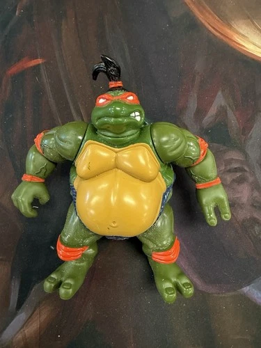 Vintage Teenage Mutant Ninja Turtles Sumo Michelangelo Action Figure 1995 Works