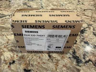 SIEMENS 5SJ4320-7HG41 CIRCUIT BREAKER 3 POLE 20 AMP DIN RAIL TYPE HSJ NEW