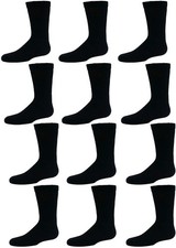 240 PK Yacht  Smith Kids Premium Cotton Crew Socks Black 4-6 - Boys Crew Sock