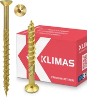Klimas Holzschrauben Torx - Spanplattenschrauben Gelb - Senkkopfschrauben - Terr