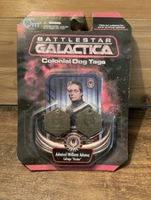 Battlestar Galactica Colonial Dog Tags - Admiral William Adama Callsign "Husker"