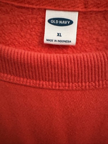 OLD NAVY Womens SIZE XL Coral Orange-Red Sweatshirt NWT! - Picture 3 of 5