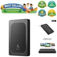 1TB External Hard Drive Ultra Slim Portable HDD-USB 3.0 USB-C for PC, Mac, La...