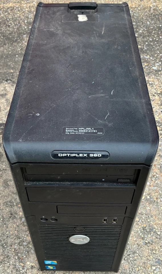 Dell Optiplex 380 Desktop PC Intel Core 2 Duo Windows 7 For Parts Repair As Is - Image 2 of 4