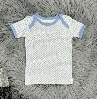Sapling Boys 100% Organic Cotton Blue SS Tee Size 0-3 Months NEW