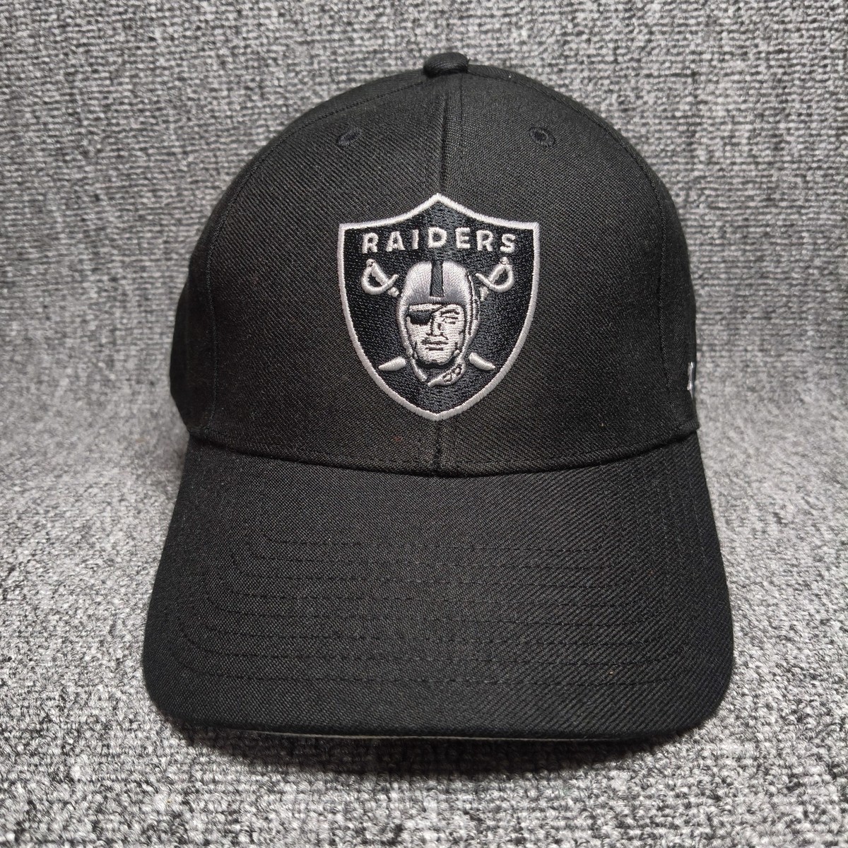 '47 Brand Las Vegas Raiders NFL Black Strapback Hat Cap OSFA