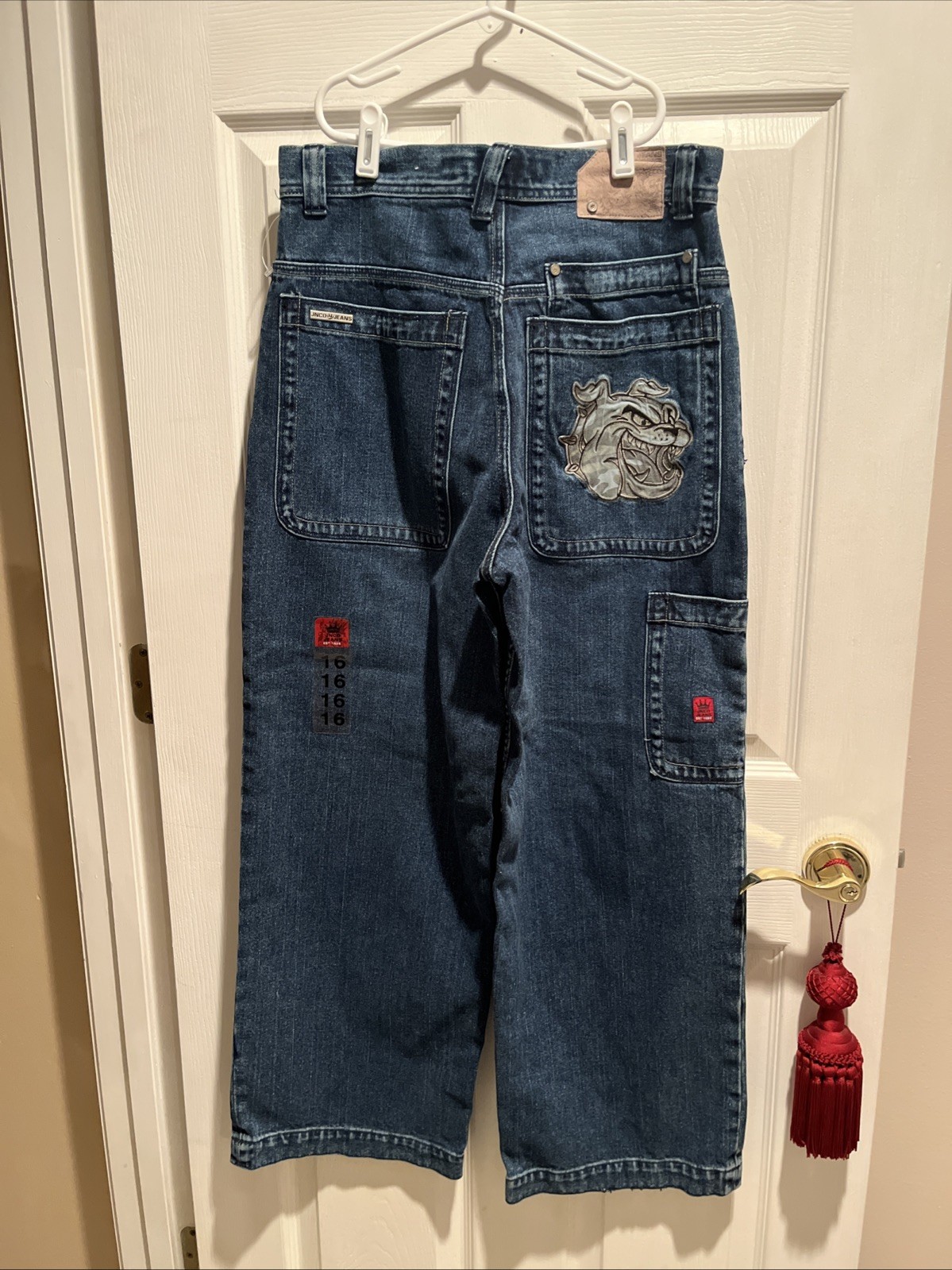 New With Tags VTG Rare JNCO Boys Bulldog Baggy Jeans Size 16