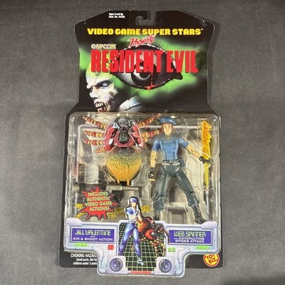 JILL VALENTINE SPINNER RESIDENT EVIL 2 TOYBIZ CAPCOM VIDEO GAME SUPERSTARS VTG