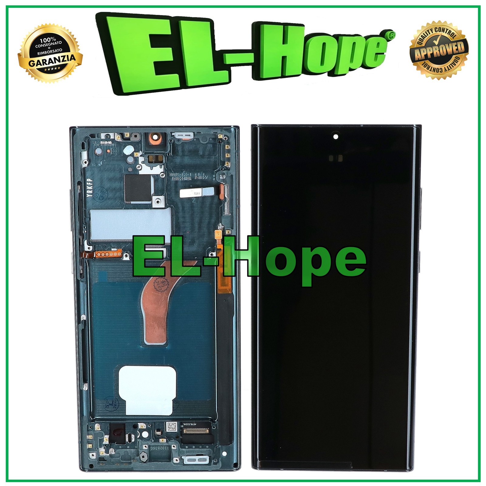 Display LCD OLED Verde per Samsung Galaxy S22 Ultra
