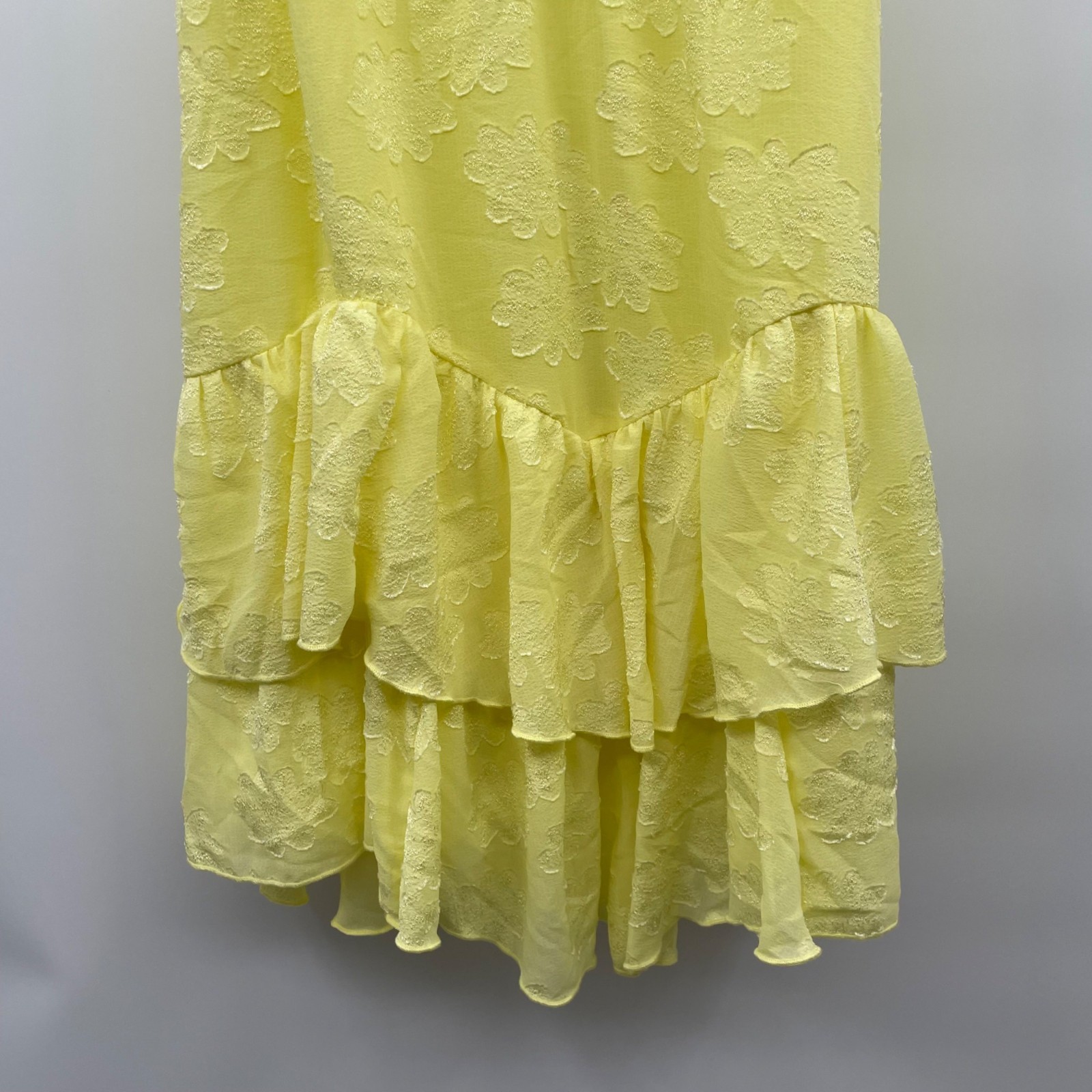 Wild Fable Sundress Ruffle Hem Spaghetti Straps Textured Yellow Size XXL