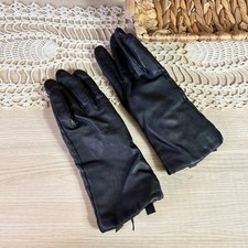 Vintage Genuine Leather Gloves Women Small Medium Wool Lined Winter Warm Driving