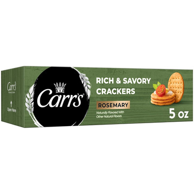 Carr'S Crackers, Baked Snack Crackers, Party Snacks, Rosemary, 5Oz Box (1 Box)