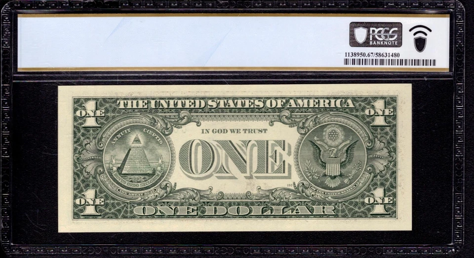 2001 $1 FEDERAL RESERVE NOTE PHILADELPHIA RADAR SERIAL PCGS B SUPERB GEM 67 PPQ - Image 2 of 2