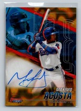 2021 Bowman's Best Maximo Acosta Best of 2021 Autographs Gold Refractor #/50