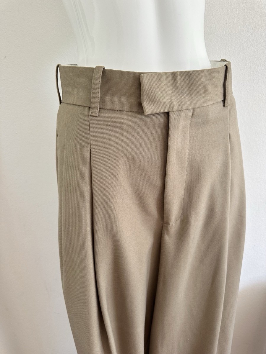パンツ BOTTEGA VENETA Women Straight Pants 792238V2T10 BEIGE Cotton twill straight pants in beige - Bottega Veneta