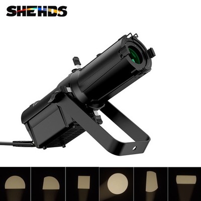SHEHDS 100W LED Optical Zoom Spotlight Profile Warm+Cool White Stage Lighting