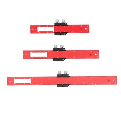 3x Woodworking Ruler Set Accurate Metal Slide T Type Square Scribing Marking SET