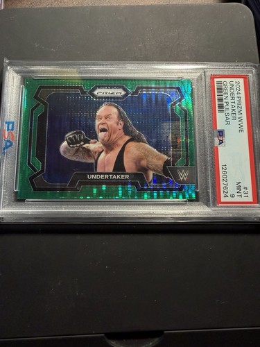 2024 Panini Prizm WWE - Undertaker #31 Green Pulsar Prizm /25 PSA 9