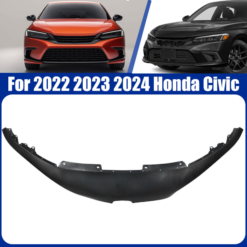 For 2022 2023 2024 Honda Civic HO1201106 Front Bumper Black Upper Grille Cover