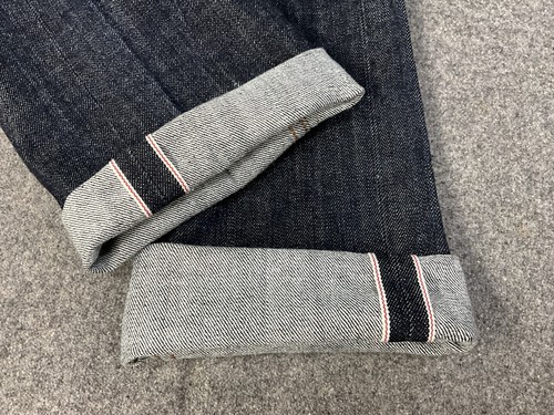 Naked Famous Stretch Selvedge Jeans Mens 31x28 Weird Guy Dark Indigo Button Fly - Picture 4 of 13