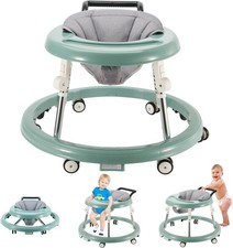 Baby Walker with Wheels, Activity Center with Mute Wheels Anti-Rollover, 5-Posit