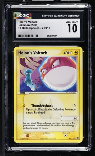 Holon's Voltorb graded CGC 10 for sale on eBay