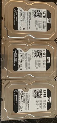 Lot of 3 - WD Black 1TB Performance Desktop Hard Disk Drive 6GB/s 7200 RPM