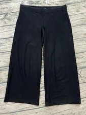 Eileen Fisher Size M (Fits 34x24) Washable Stretch Crepe High-Waisted Pant Black
