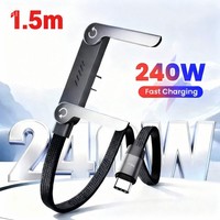 2-in-1 Invisible Holder Charger Cable–240W Fast Charging Cord with Phone Stand