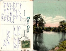 Presumscot River near Riverton Park Maine Postcard