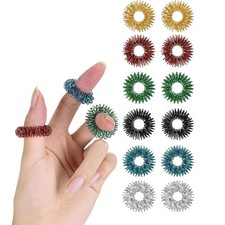12 PCS Acupressure Rings Portable Sensory Fidget Rings for Kids Finger Massager